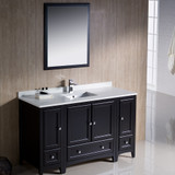 54 inch Basin Single Sink Espresso Traditional Bathroom Vanity (FVN20-123012ES) 01