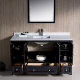 54 inch Basin Single Sink Espresso Traditional Bathroom Vanity (FVN20-123012ES) 04