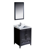 24 inch Espresso Traditional Basin Sink Vanity - FVN2024ES	  01