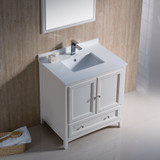 30 inch Antique White Single Sink Vanity Set - FVN2030AW 02