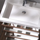 30 inch Walnut Modern Fresca Bathroom Vanity w/ Medicine Cabinet FVN8030GW
