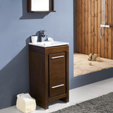 Basin Sink Wenge Brown Vanity & Mirror - FVN8118WG 03