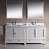 72 inch Traditional Antique White Double Sink Vanity - FVN20-3636AW 57