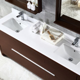 72" Wenge Brown Modern Double Sink Bathroom Vanity FVN8172WG 03