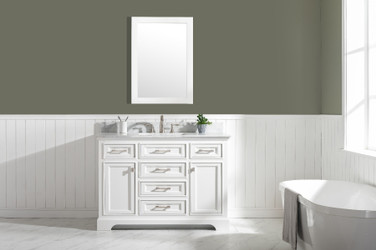 48" White Milano Vanity