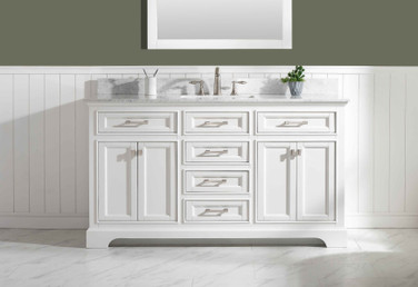 60" Single Vanity in White - Milano 