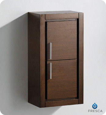 Fresca Wenge Brown Bathroom Linen Side Cabinet w/ 2 Doors FST8140WGFresca Wenge Brown Bathroom Linen Side Cabinet w/ 2 Doors FST8140WGFresca Wenge Brown Bathroom Linen Side Cabinet w/ 2 Doors FST8140WG