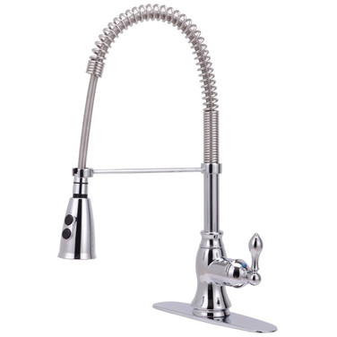 "Signature Collection" Single-Handle Kitchen Faucet With Spring Spout, Chrome