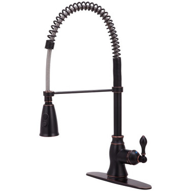 "Signature Collection" Single-Handle Kitchen Faucet With Spring Spout, Oil rubbed bronze