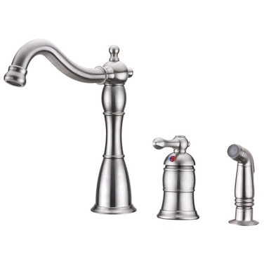 "Prime Collection" Single-Handle Kitchen Faucet With Side-Spray, Stainless steel