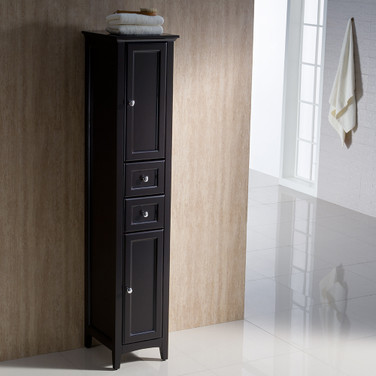 68 inch Tall Espresso Tall Bathroom Linen Cabinet FST2060ES 01