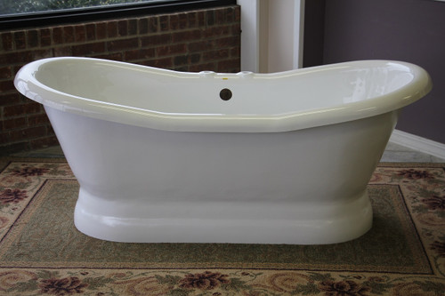 68 inch Acrylic Double Slipper Pedestal Tub - Empress 01