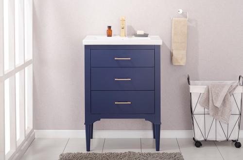 24" Single Basin Sink Vanity In Blue: Mason 