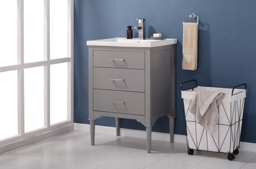 24" Single Sink Vanity In Gray - Mason