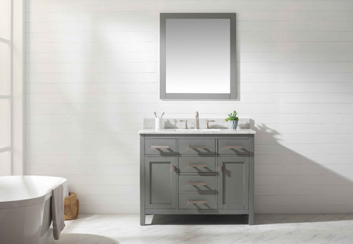 42" Single Vanity in Gray - Valentino