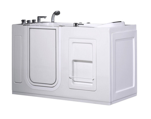 4.5 ft. Walk-In Whilrpool Bath Tub with Left Drain in White 02