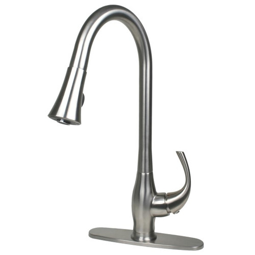 "Metropolitan Collection" Single-Handle Kitchen Faucet With Pull-Down Spray, Stainless steel