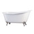67 inch Cast Iron Slipper, Clawfoot Tub With Chrome Feet