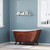 58 inch Copper Bronze Cast Iron Swedish Slipper, Clawfoot Tub