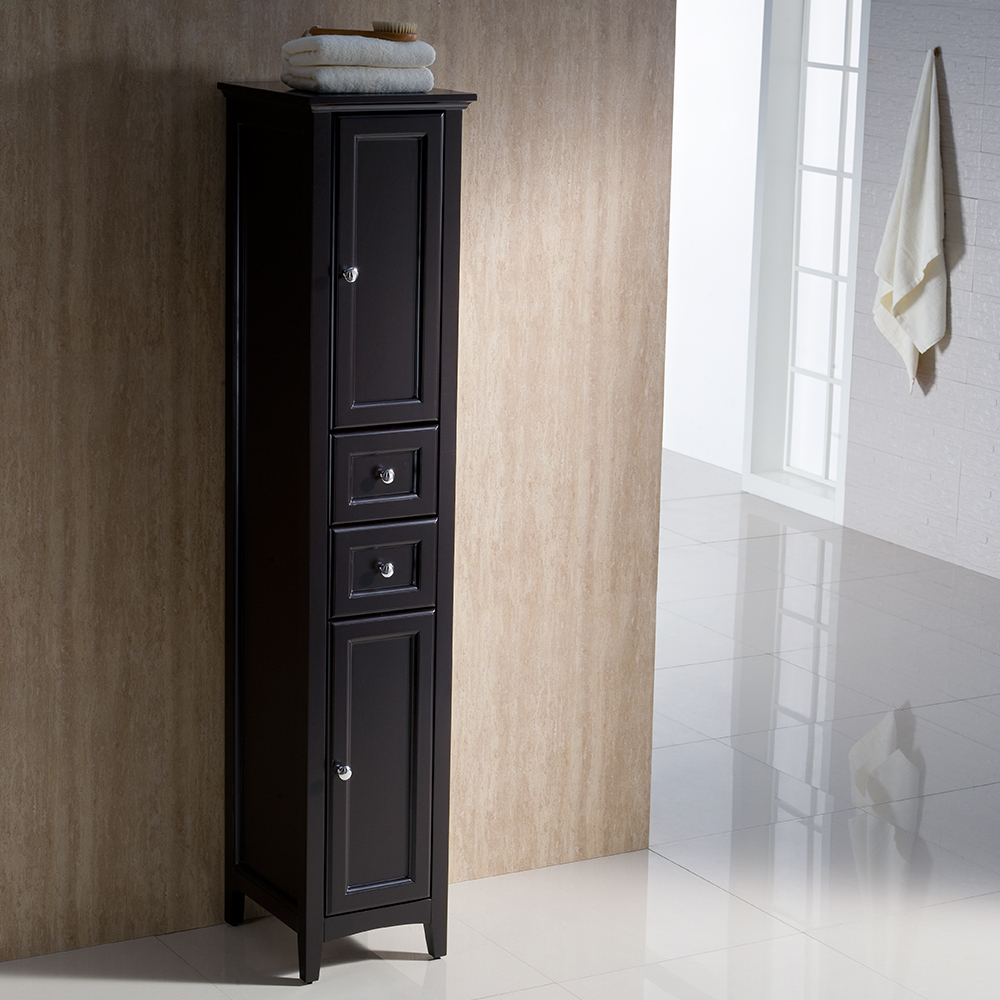 Fresca Torino Light Oak Tall Bathroom Linen Side Cabinet