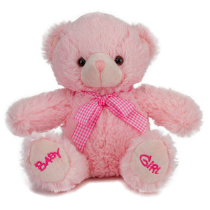 9″ Baby Boy & Baby Girl Teddy Bear | Pink & Blue Ribbon Bear