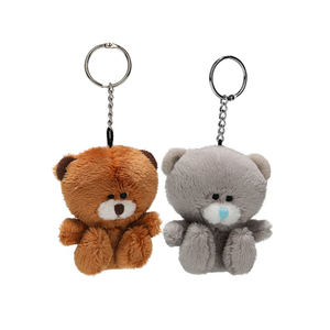 Colors of Love Qbears Keychain - Brown Plush Teddy Bear