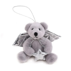 4" Christmas Angel Bear Silver | Christmas Stuffed Animal
