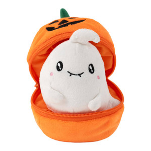 Halloween Pumpkin Zip Up Ghost Plush