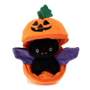 Halloween Pumpkin zip up bat plush