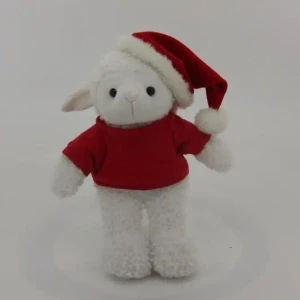 Plush Animal with Personalized Christmas Red Shirt 12"
