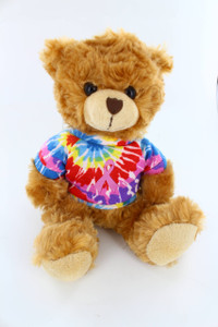 Tye Dye Pink Ribbon Bear with Shirt