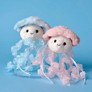 4" Valentine Magnetic Jellyfish Keychain Pair | Kissing Pair