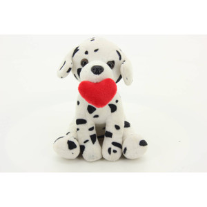 8″ Valentine Plush Dog Holding a Heart | Dog Stuffed Animal