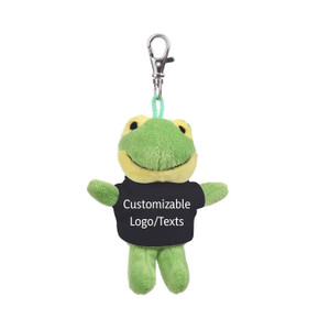 4" Keychain - Frog with customized shirt