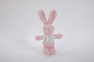 9" Soft plush Pink Bunny customizable
