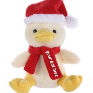 12″ Christmas Duck Plush in Custom Scarf | Holiday Plush Toy