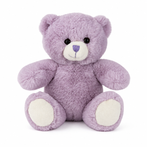 Purple Soft Bear 8"