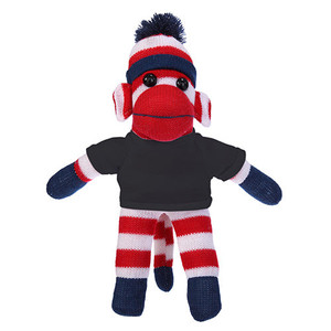 Soft Plush Patriotic Sock Monkey with Tee Soft Plush Patriotic Sock Monkey with Tee