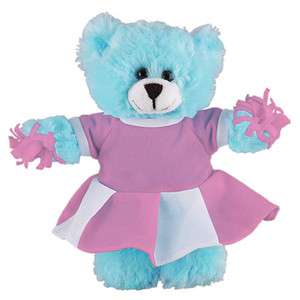 Soft Plush Stuffed Blue Teddy Bear with Cheerleader Outfit Soft Plush Stuffed Blue Teddy Bear with Cheerleader Outfit