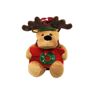 9" Sitting Gift Card Holder Reindeer Plush Toy, A Cute Penguin Wearing Festive Accessories by Made By Aliens. 9" Sitting Gift Card Holder Reindeer Plush Toy, A Cute Penguin Wearing Festive Accessories by Made By Aliens.