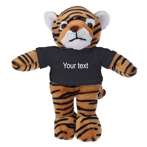 Soft Plush Tiger with Tee 12" 1 Soft Plush Tiger with Tee 12" 1