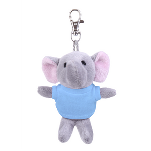 4" Keychain - Elephant with customized shirt