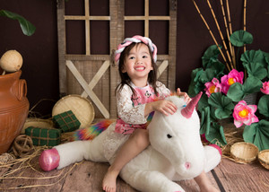 50" Unicorn Resting - Large Plush Magical Unicorn