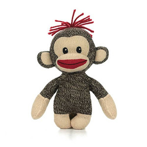 6" Curioso Stuffed Sock Monkey Brown - Small Sock Monkey