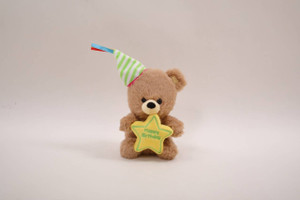 8" birthday star bear hat