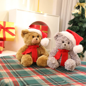 Christmas Duffy Teddy Bear 10" - Brown Plush Bear Soft Toys