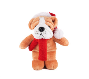 Christmas animals with customizable scarf bulldog 12" Christmas animals with customizable scarf bulldog 12"