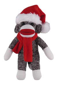 Christmas animals with personalizable scarf Sock Monkey