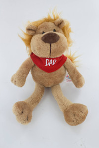 Goofy Jungle Animals Lion with Dad Bandana 8" Goofy Jungle Animals Lion with Dad Bandana 8"