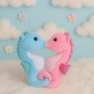 Magnetic Seahorse Plush Keychain Pair 4" – Smoochlings